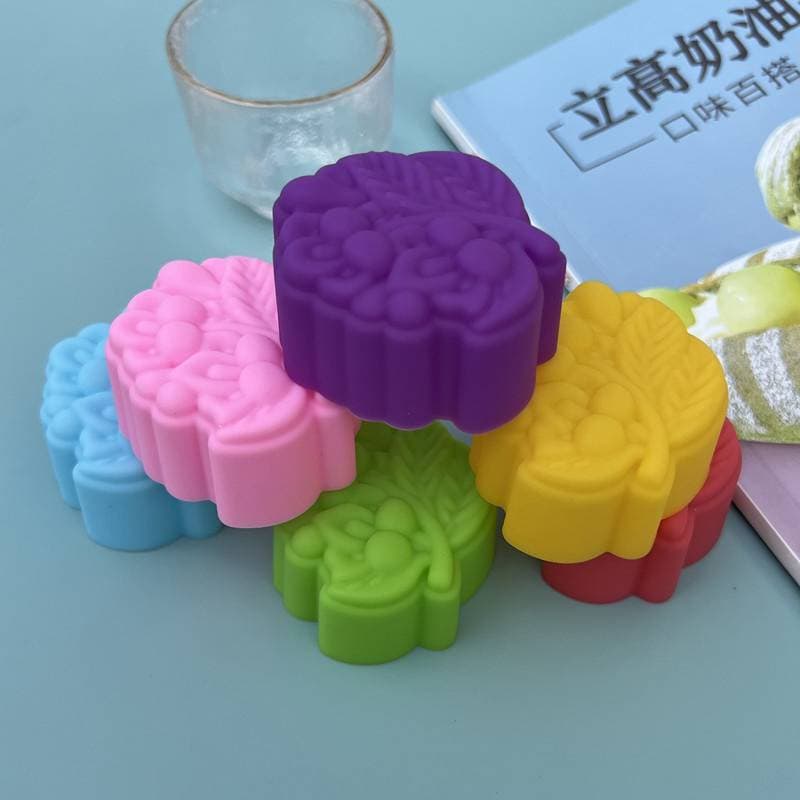 Forforce1 5 Pçs 5cm Vários Designs De Flores Molde De Silicone Pudim De Chocolate Gelo Cupcake Ferramentas De Bolo DIY M