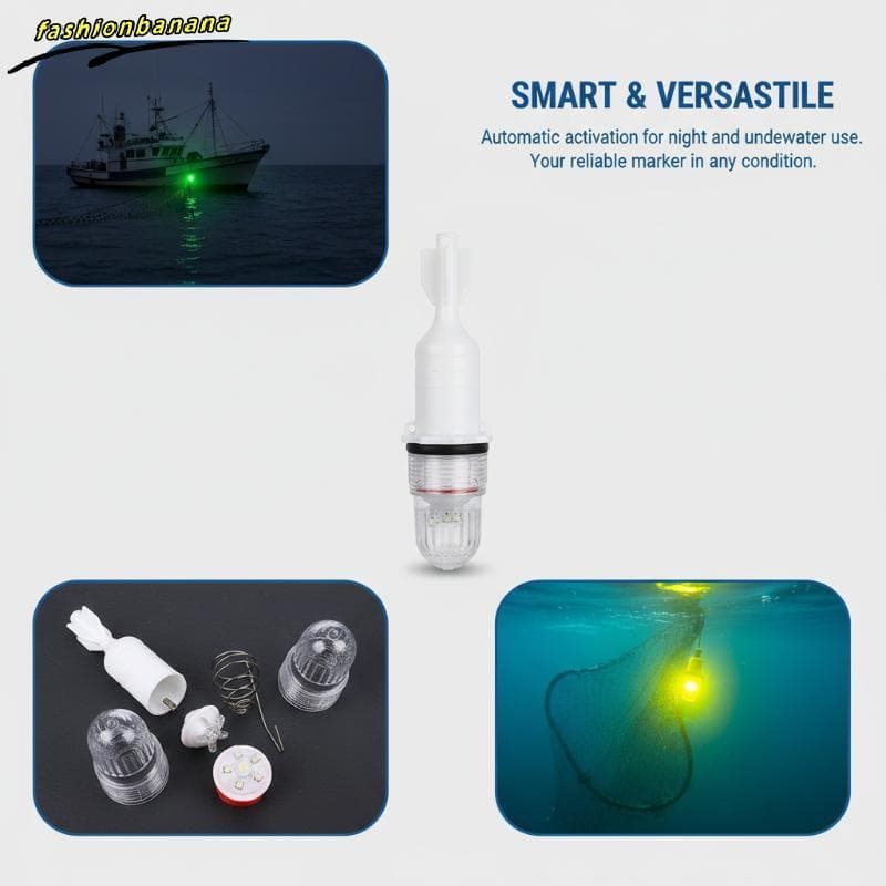 Luz De Pesca Subaquática 12V Rede Farol Sinal À Prova Dwaterproof Água Lâmpada Localizadora De Peixes Para Noite Mar Rio