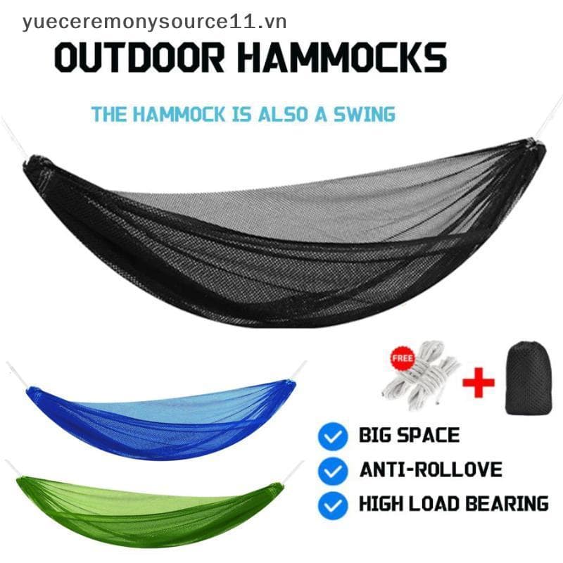 YS Caminhadas Ao Ar Livre Duyan Ice Silk Hammo 180KG Camping Dobrável Viagem Com Bolsa De Armazenamento .