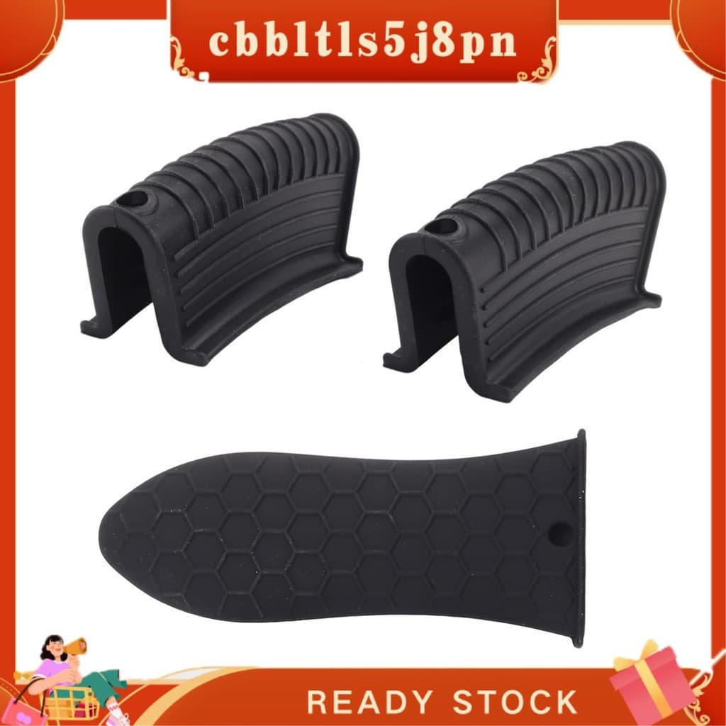 cbbltls5j8pn Conjunto De Capa De Suporte De Alça Quente De Silicone Assist Pan Handle Sleeve Potholders Frigideiras De F