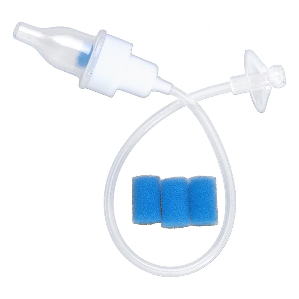Aspirador Nasal Bebê Nûby com Filtro e Estojo Transparente Higiene Nasal Infantil Prático Seguro