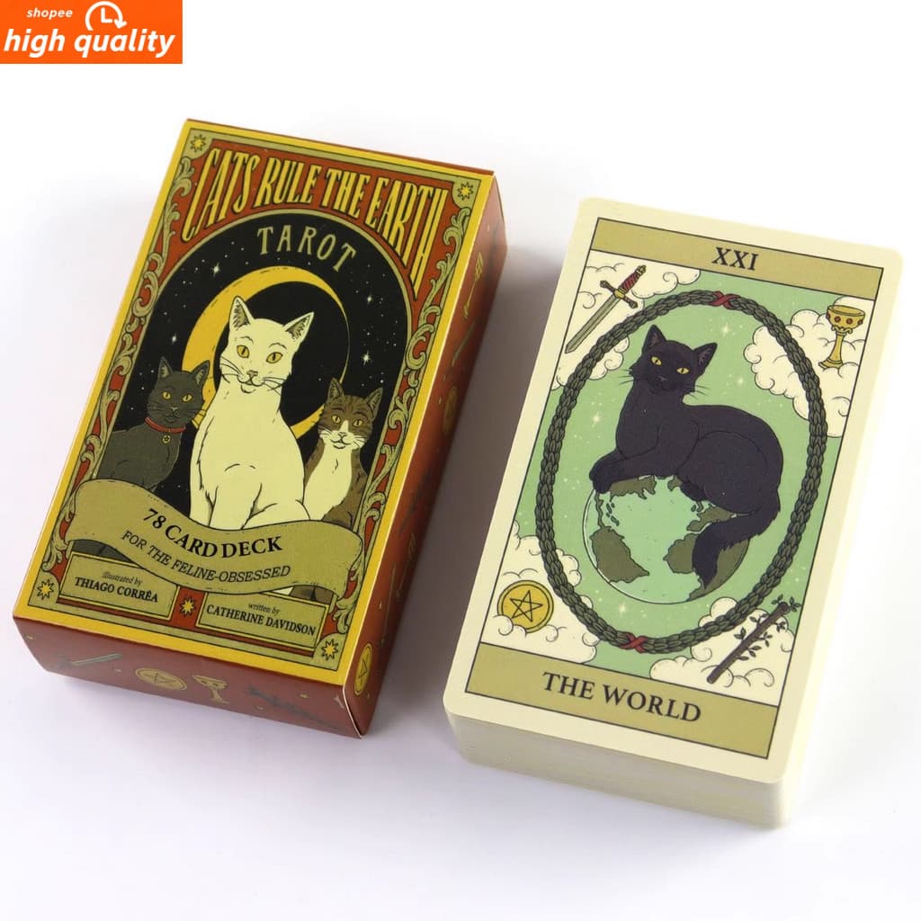10.3*6cm Cats Rule the Earth Tarot: 78-Card Deck for the Feline-Obsessed High quality ee-794