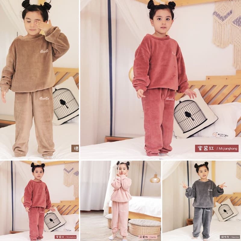 Conjunto de pijama feminino, conjunto de calças quentes infantis com tema de fada, roupa quente