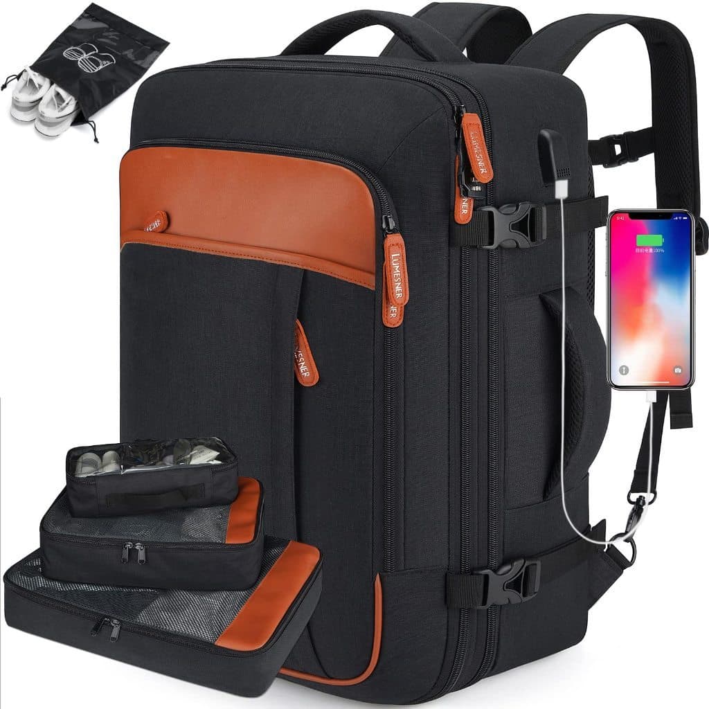 WALCOS Bolsa Executiva 4 Em 1 Grande Mochila De Viagem Antifurto Para Laptop Tomada De Cabo USB