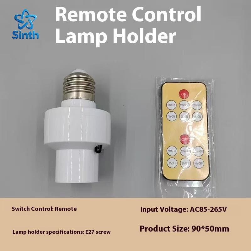 Sinth E27 60W Controle Remoto Sem Fio Inteligente Temporizador Interruptor Suporte Da Lâmpada 110V 220V Casa Multi Luz Q