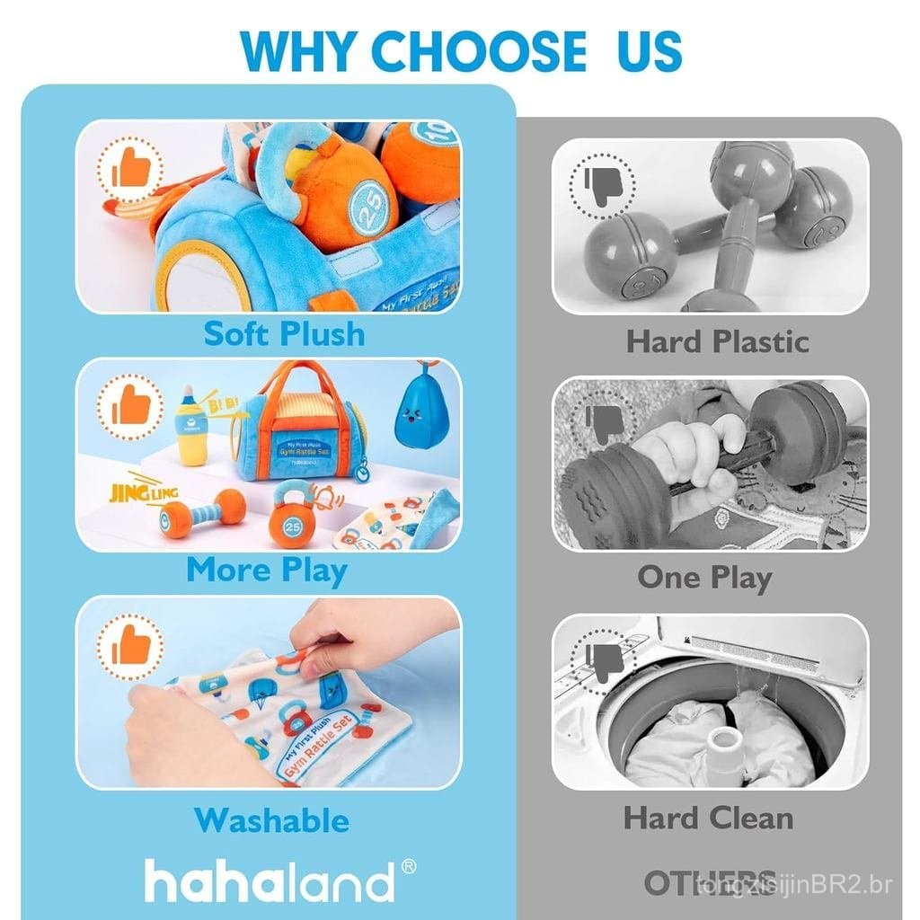 hahaland Brinquedos para Bebês de 6-12 Meses - Brinquedos para Bebês de 3-6 Meses, Brinquedo Montessori para Bebês de 6