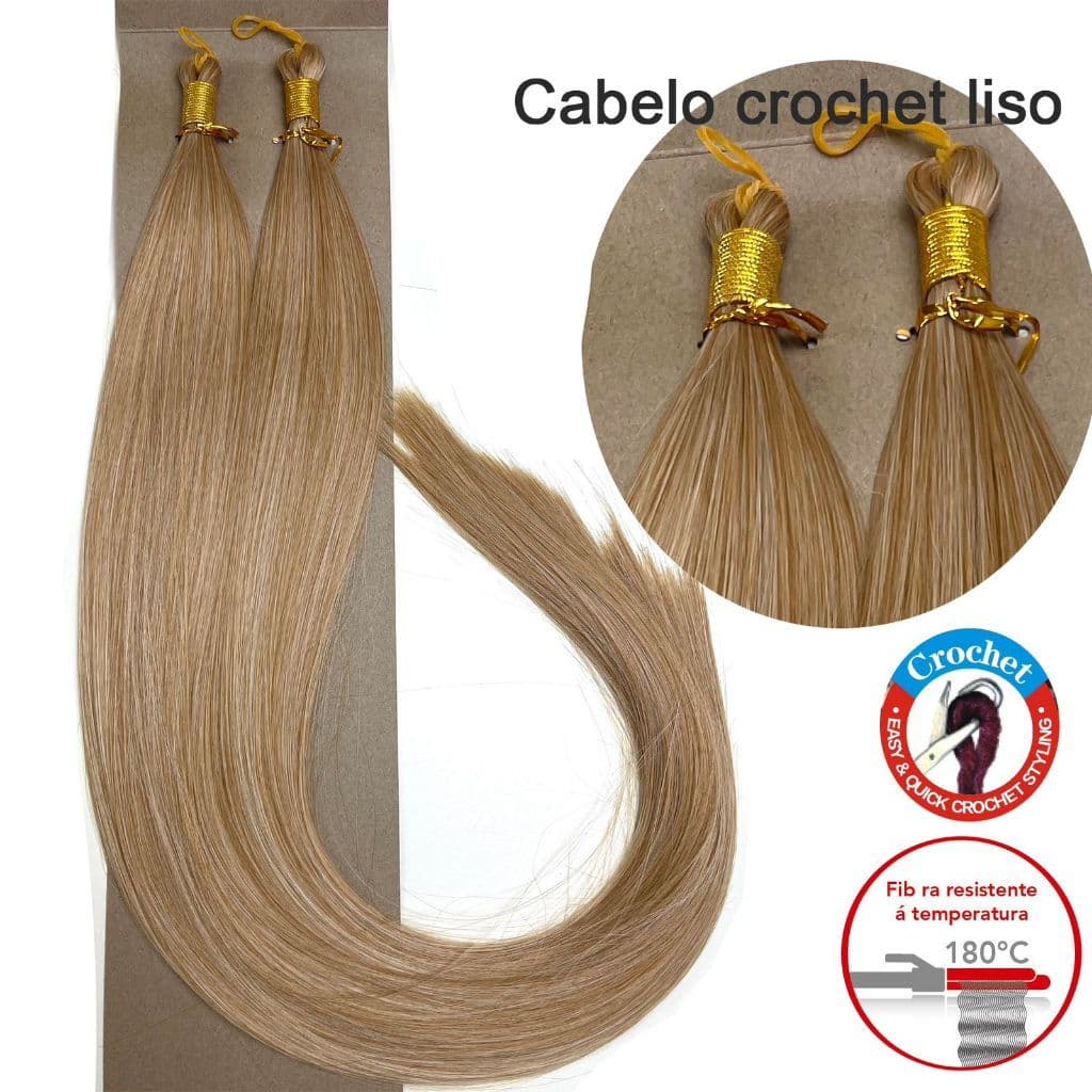 Cabelo Jumbo Orgânico CROCHET LISO 160g 70cm Braid Top Fibra HT