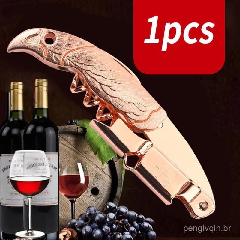 Saca-rolhas Multifuncional em Aço Inoxidável Rosé, Abridor de Garrafas de Vinho Tinto, Acessórios de Bar EAMK JMAW