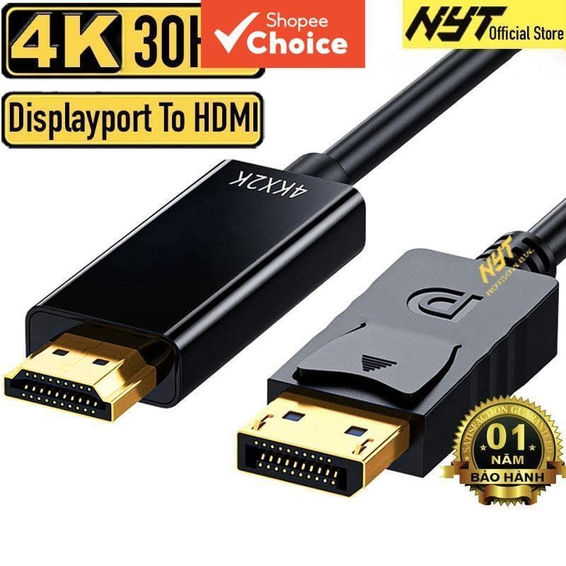 Cabo Adaptador DisplayPort para HDMI Cabo de Áudio e Vídeo 4K 1080P para PC Laptop TV Monitor