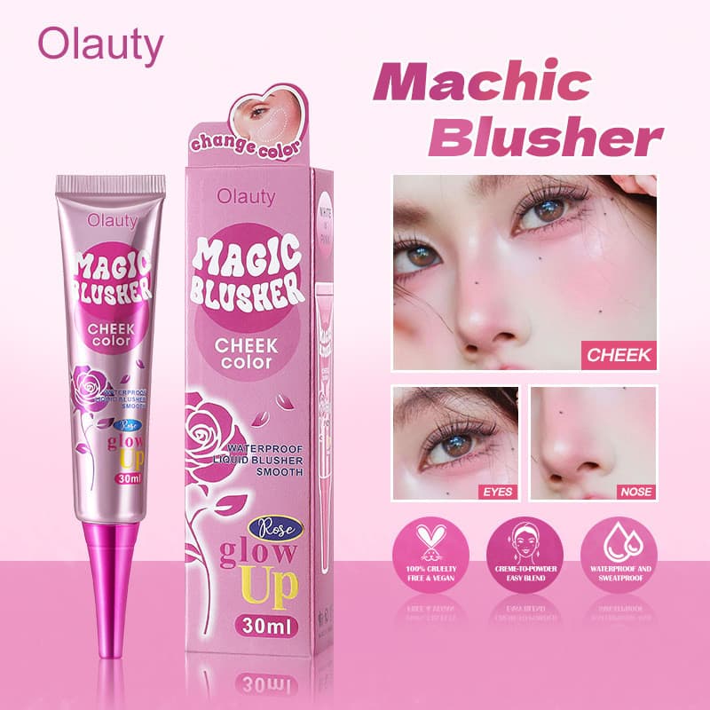 Olauty magia mudança de cor blush mágico blush creme fosco mudança de cor temperatura blush