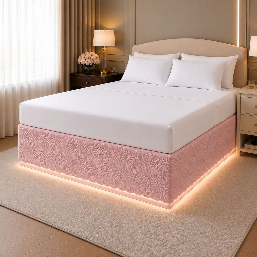 Saia Cama Colchão Box Boxer Marie Matelado Casal Queen King Luxo Elegancia