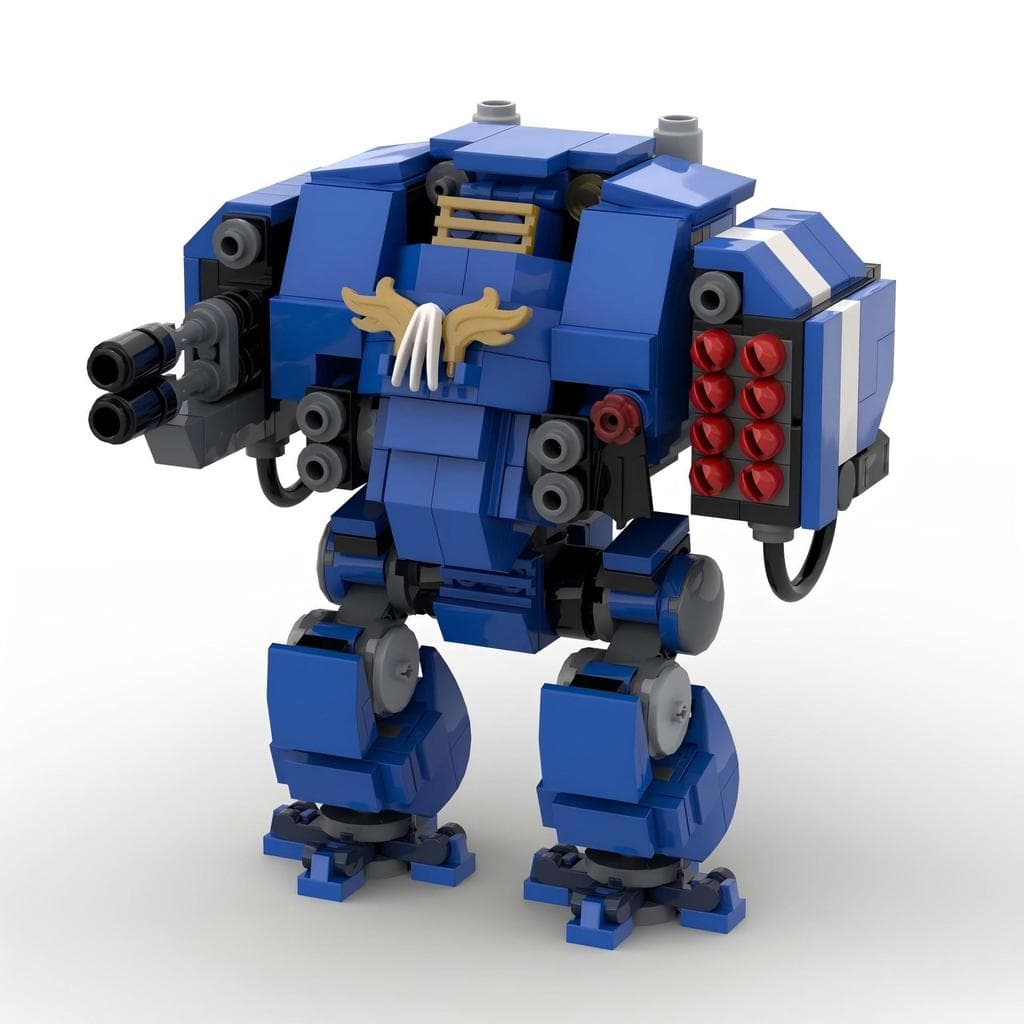 MOC Warhammer Shooter Fearless Ultramarines Conjunto de Blocos de Construção Compatível Modelo Presente