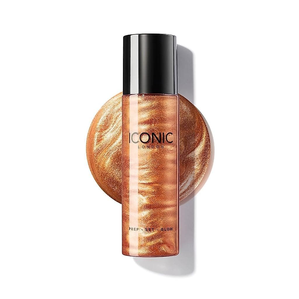 ICONIC LONDON Preparação para Brilho |   Spray Hidratante + Fixador + Iluminador, Fórmula 3 em 1 para um Acabamento Radi