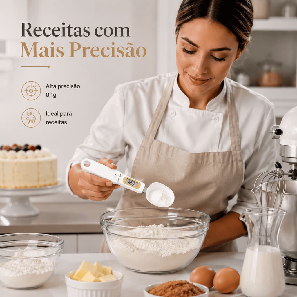 Colher Balança Digital para Medir Alimentos Temperos e Dieta