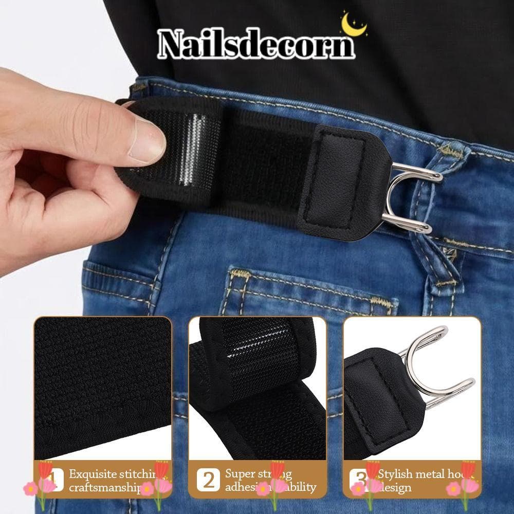Cinto Elástico Para Unhas , Fivela De Cintura , Gancho De Confortável Sem , Unissex Ajustável