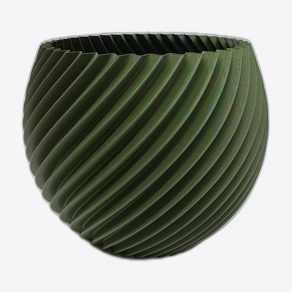 Vaso Decorativo 3D Verde Musgo Grande 16cm Plantas Suculentas Climbr