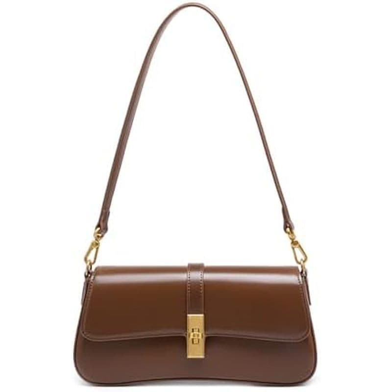 Bolsa De Ombro Crossbody De Couro Genuíno Para Mulheres | Com Alças Ajustáveis Removíveis
