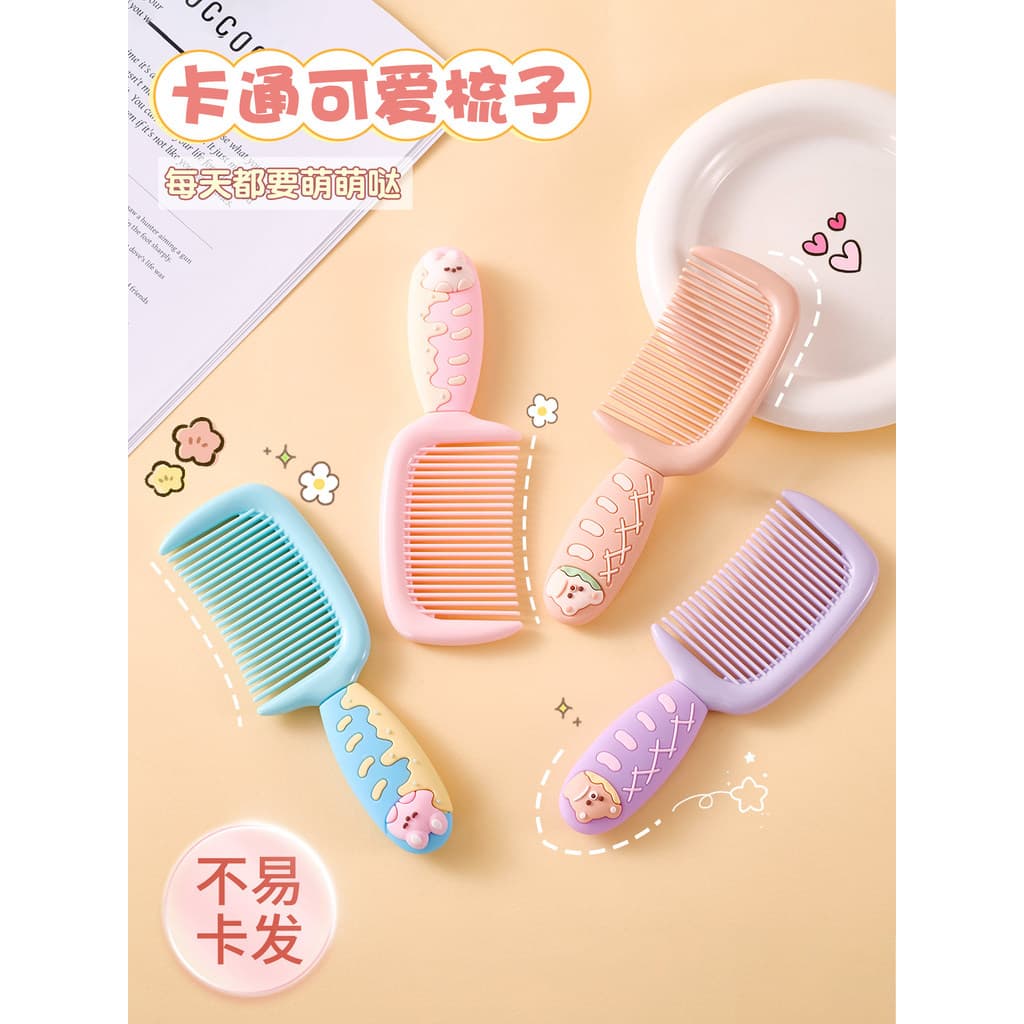 Bonito pente senhoras cabelo longo doméstico pente de cabelo reto durável rabo de cavalo pente crianças meninas pente de