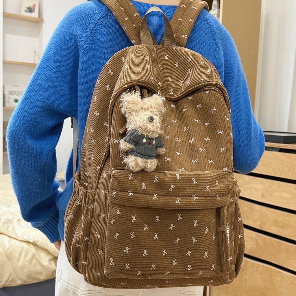 Novo estilo Bowknot mochila feminina júnior estudante do ensino médio mochila estudante universitário mochila de grande