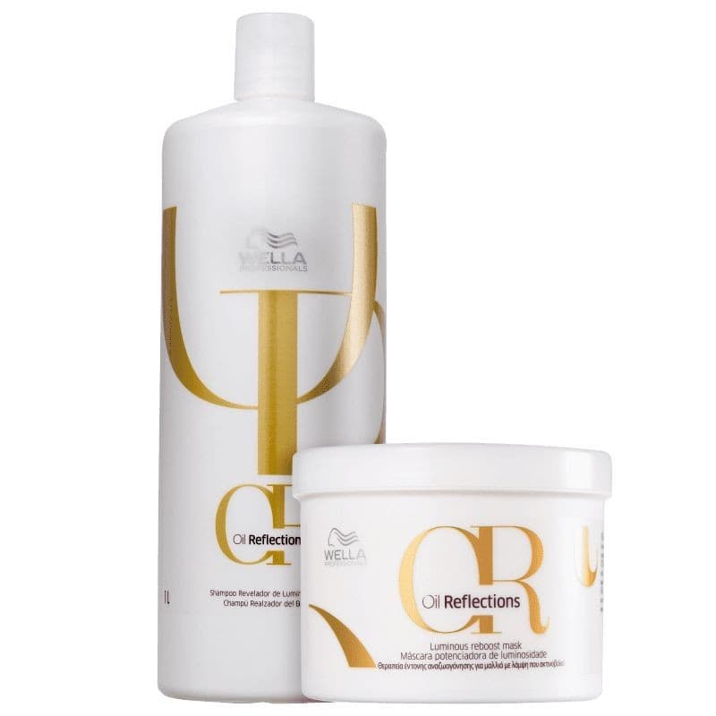 Wella - Oil Reflections - Kit Shampoo 1 L + Mascara 500 Ml