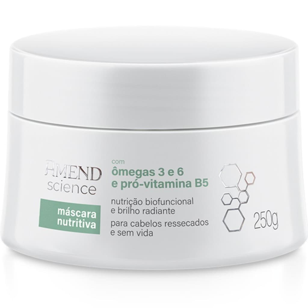 Máscara Nutritiva Com Ômega 3 e 6 e Pró-Vitamina B5 Amend Science 250G