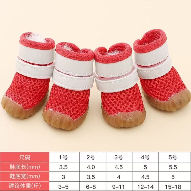 Sapatos para cães verão pequeno cão Anti-sujo sapatos esportivos para cães de estimação respirável sola macia oco sandál