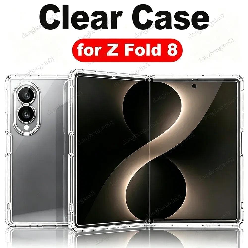 Capa Transparente Para Samsung Galaxy Z Fold 8 Ultra Dura PC À Prova De Choque Fold8
