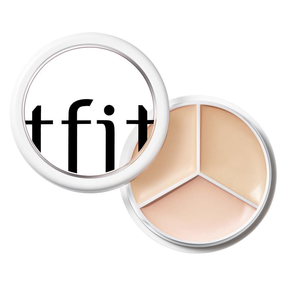 TFIT Corretivo Multiuso em Pote - Paleta Tripla |   Alta Pigmentação, Cobertura Total e Resistente a Rugas |   Corretivo