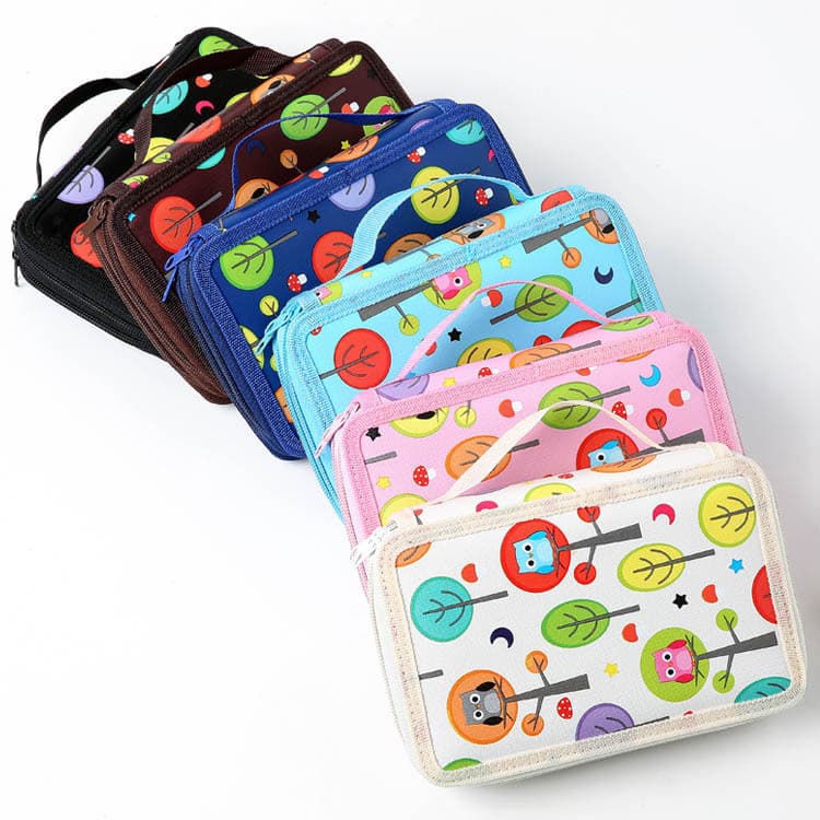 Novo estojo para lápis de desenho com grande capacidade, caixa para lápis de cor, material de escritório, pincéis, bolsa