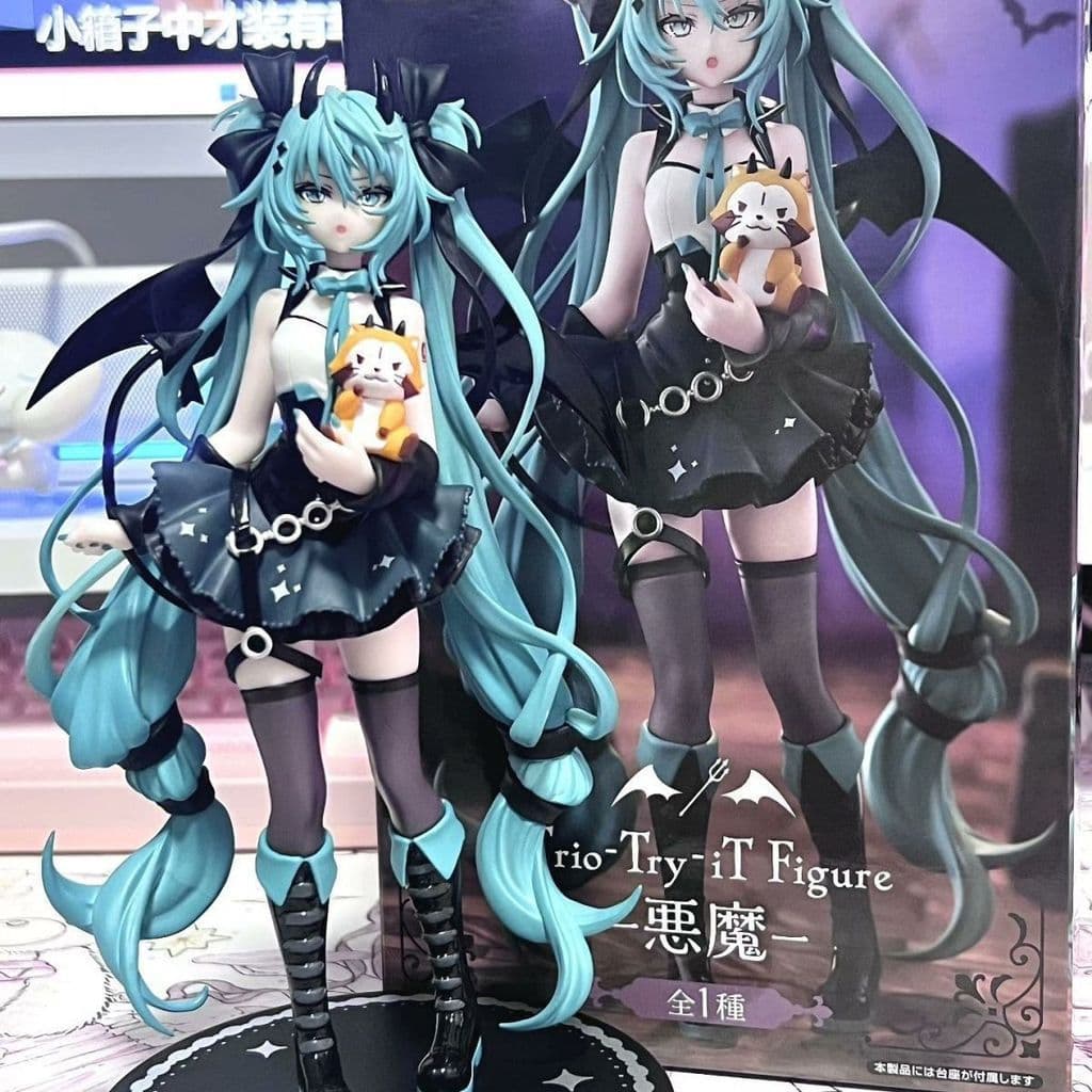 Versão japonesa demônio Hatsune Miku guaxinim Lolita Anime figura presente de aniversário modelo chassi decoração 12Y