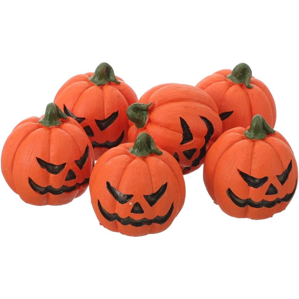 ARTIBETTER Miniaturas de Abóbora para Halloween, 10 Peças, Decoração de Jardim de Fadas de Halloween, Miniaturas de Abób