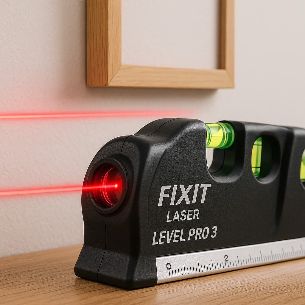 Level Pro3: Nível Laser Profissional com Trena 2.5m, 3 Estágios e Régua, Baterias AG13 Incluídas - Zestory