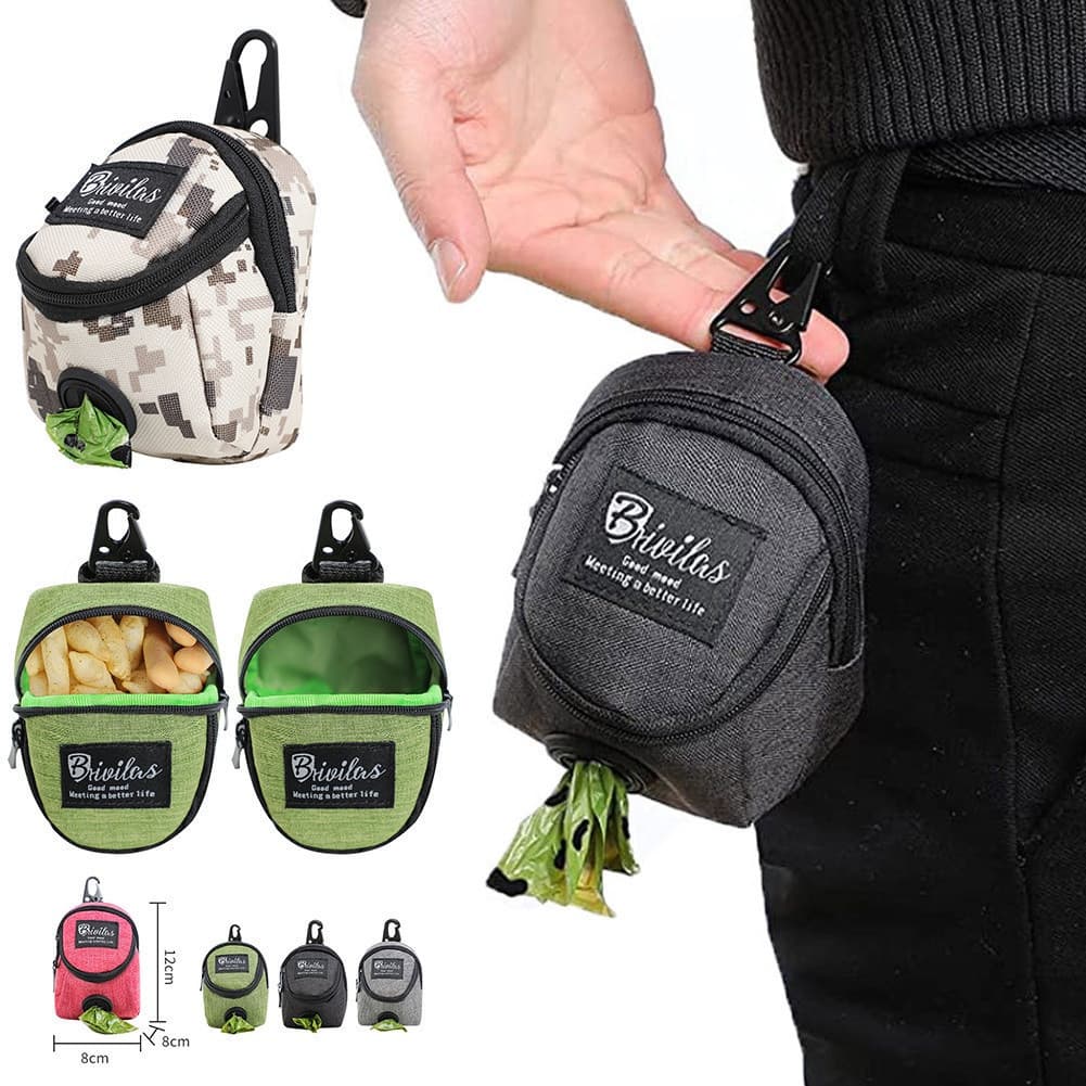 Bolsa Para Cães De Estimação Dispensador De Saco De Cocô Durável Sacos De Treinamento Portáteis Multifuncionais Alimenta