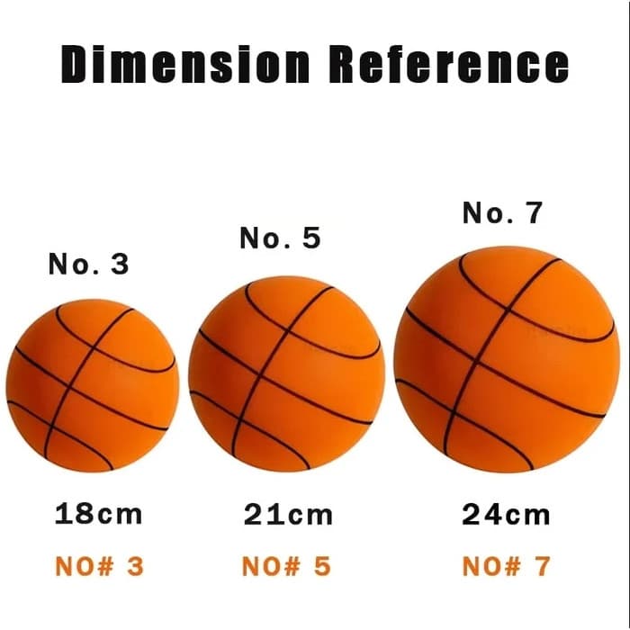 Bola de basquete silenciosa, de alta densidade e sem revestimento, adequada para diversas atividades.