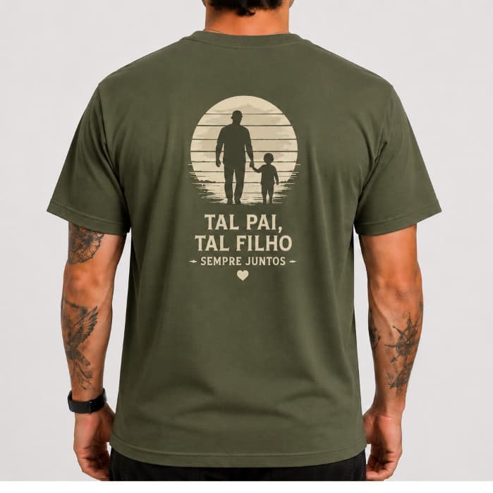 Presente Dia dos Pais Tal Pai Camiseta Masculina Estampada Algodão Casual Alta Qualidade