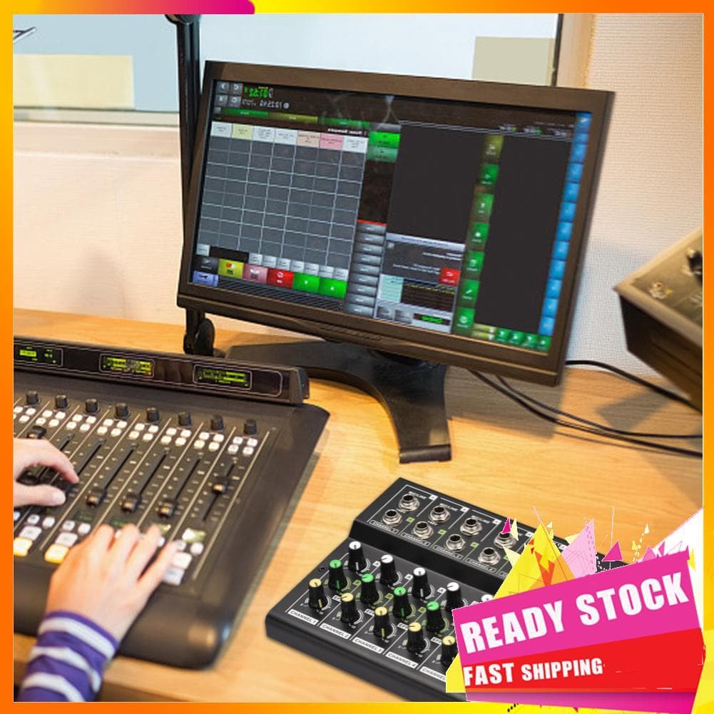 Gfgfgfgg Console de mixagem de mixagem de áudio de 10 canais com reverberação e 48 V Phantom Power Sound Board Consoles