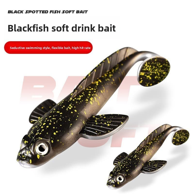 Blackfish T-Tail Isca de Peixe Isca Macia 12.5cm17g Isca Macia Biônica Adequado para Pesca Baixo Mullet Blackfish