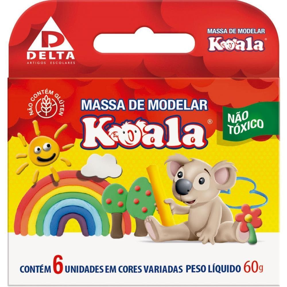 Massa para Modelar Koala C/ 06 Cores