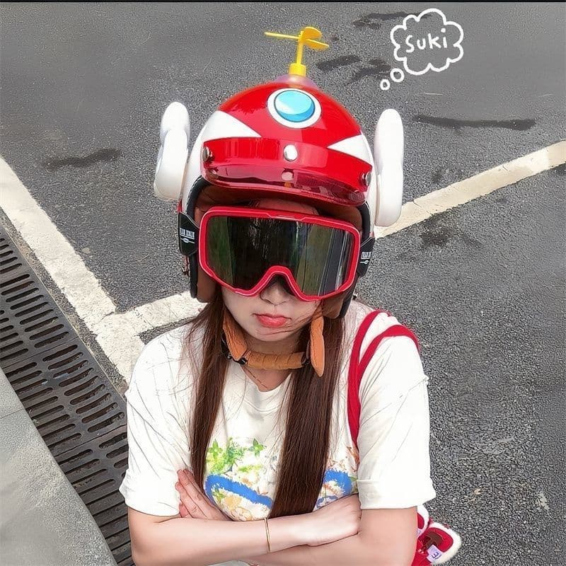 Novo padrão nacional certificação 3C vermelho dos desenhos animados bonito Superman capacete veículo elétrico motociclet