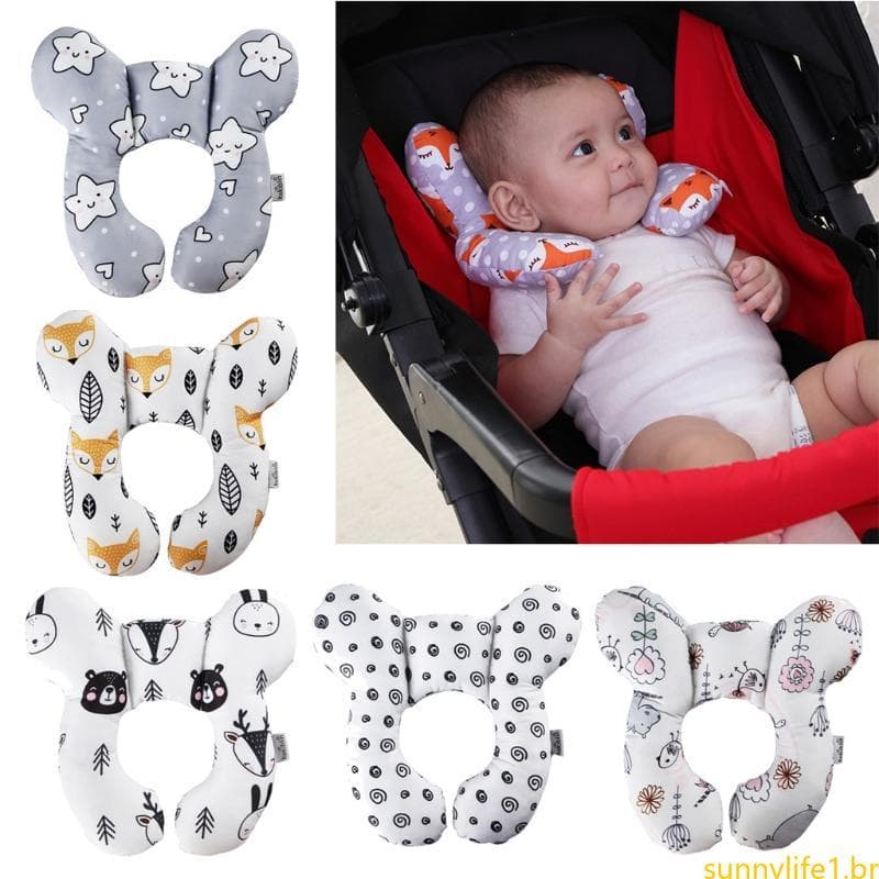 Carrinho De Sol Bebê Carro Recém-Nascido Encosto De Cabeça Para Proteção Do Em Forma De U Infantil Criança Pescoço Apoio