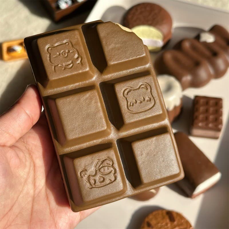 Squishy Chocolate Bar Slow Rising Toy-Fidget Sensorial Super Macio Para Presentes De Alívio De Estresse E Ansiedade Cria