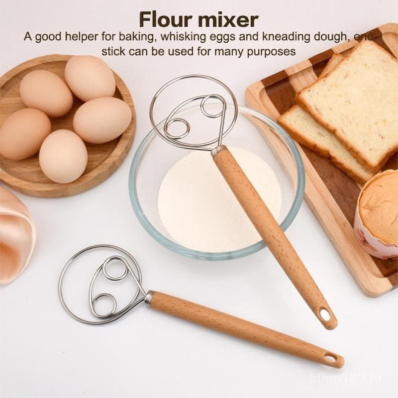 Utensílio de Confeitaria em Aço Inoxidável para Pão Dinamarquês DIY Criativo de 10 Polegadas com Cabo, Misturador de Mas