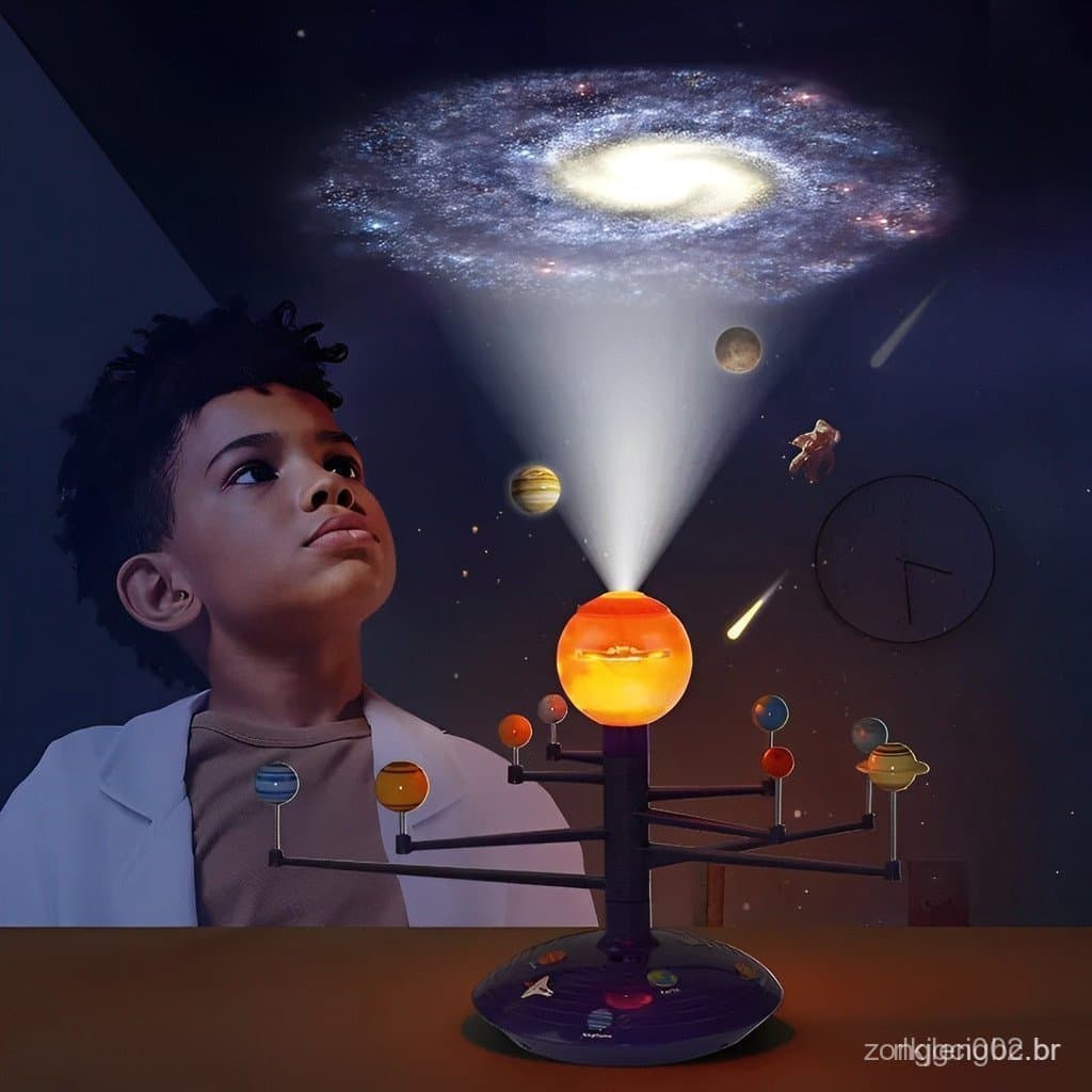 Kit de Modelo de Projetor de Planeta da Ciência do Sistema Solar, Projetor de Planeta Espacial, Brinquedo Rotativo DI