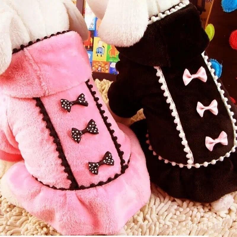 Veludo Bonito Roupas Para Cães De Estimação Moda Vestido Pequenos E Médios Gatos Filhote De Cachorro Dot Saias Luxo Quen