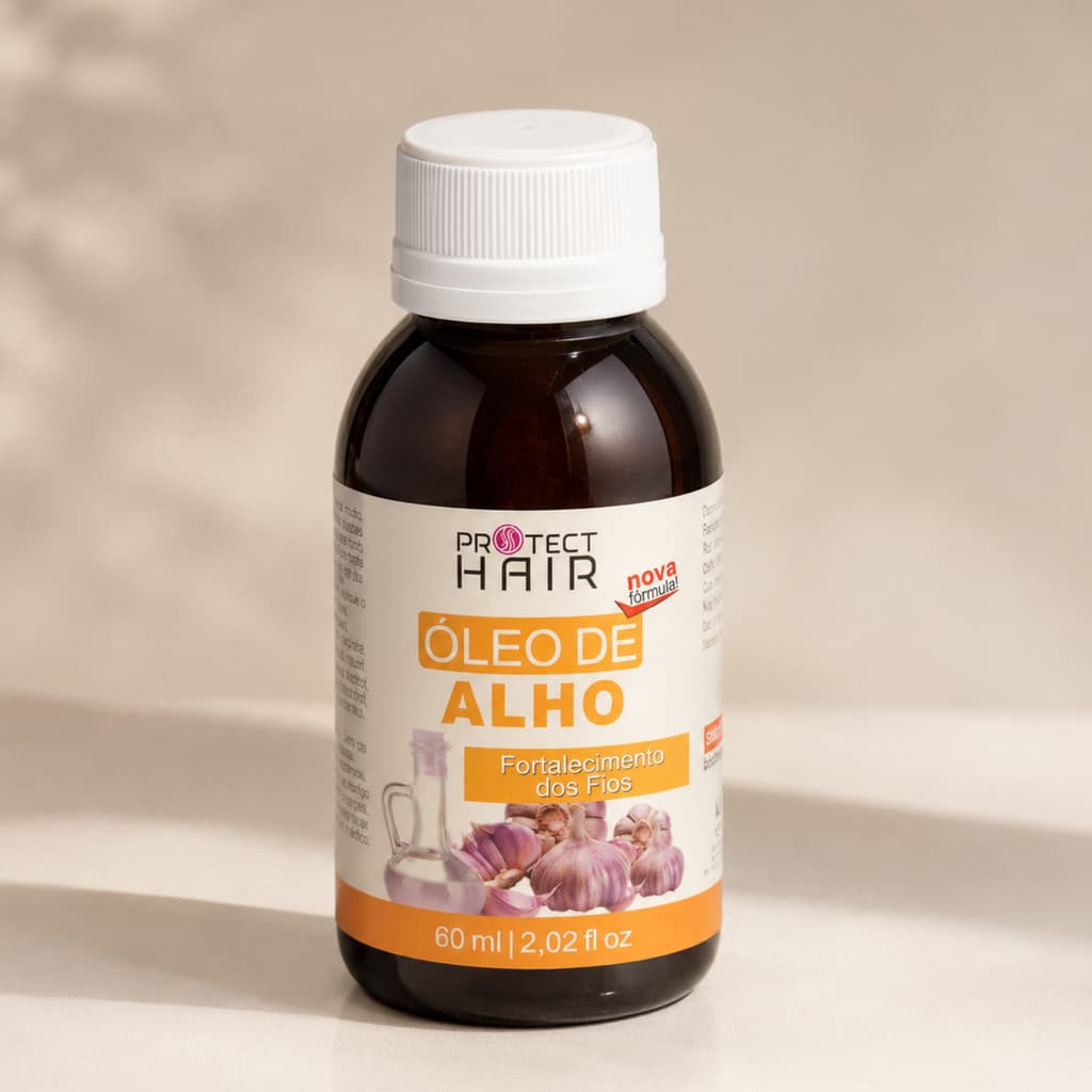 Óleo Vegetal de Alho 60ml para umectação capilar Protect Hair