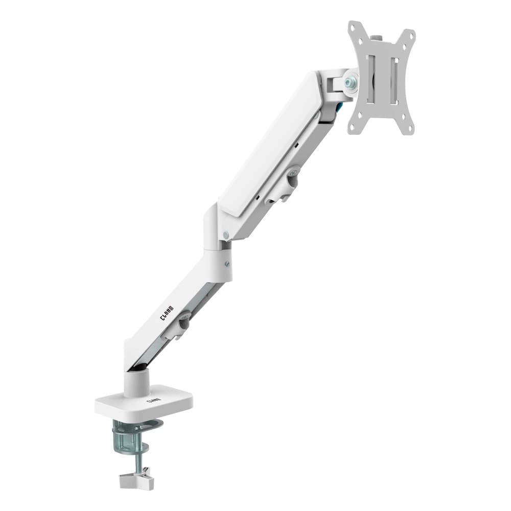Suporte Articulado Branco para Monitor Braço de Mesa a Gás VESA 17-32" CS21 Snow Clanm