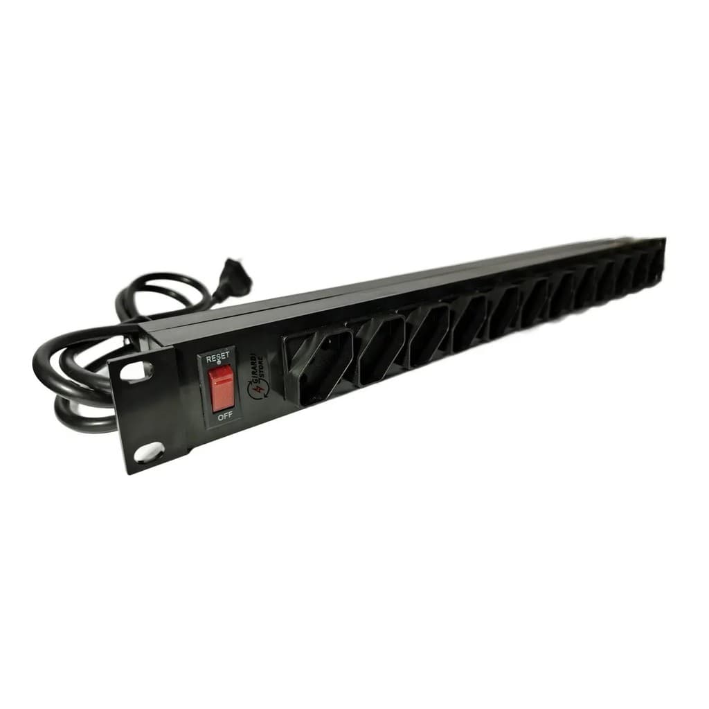 Filtro De Linha 12 Tomadas Rack 19 10a Girardi Cor Preto