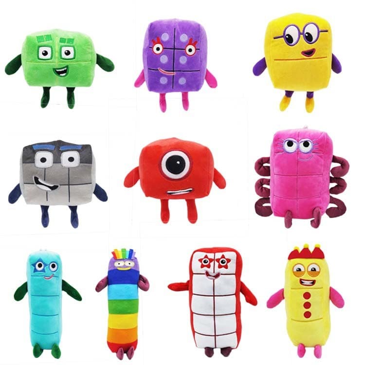 Brinquedo de pelúcia infantil Numberblocks, boneco educativo para a primeira infância.