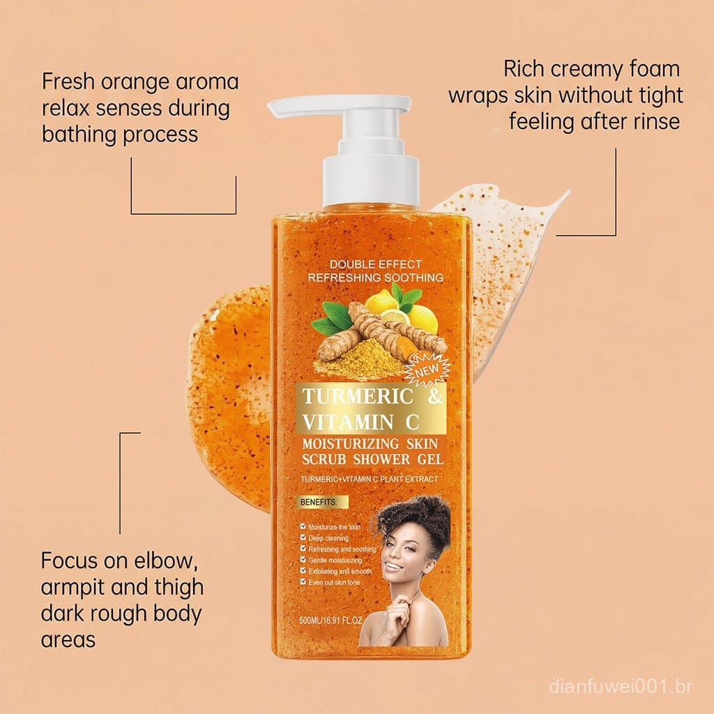 Produtos de limpeza corporal diários para uso doméstico que hidratam suavemente, limpam a pele e a deixam com uma sensaç