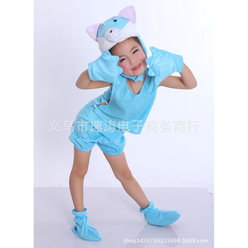 [Estoque pronto, envio rápido] Fantasia infantil de Animal, fantasia de 6 seções, fantasia de desenho animado, fantasia